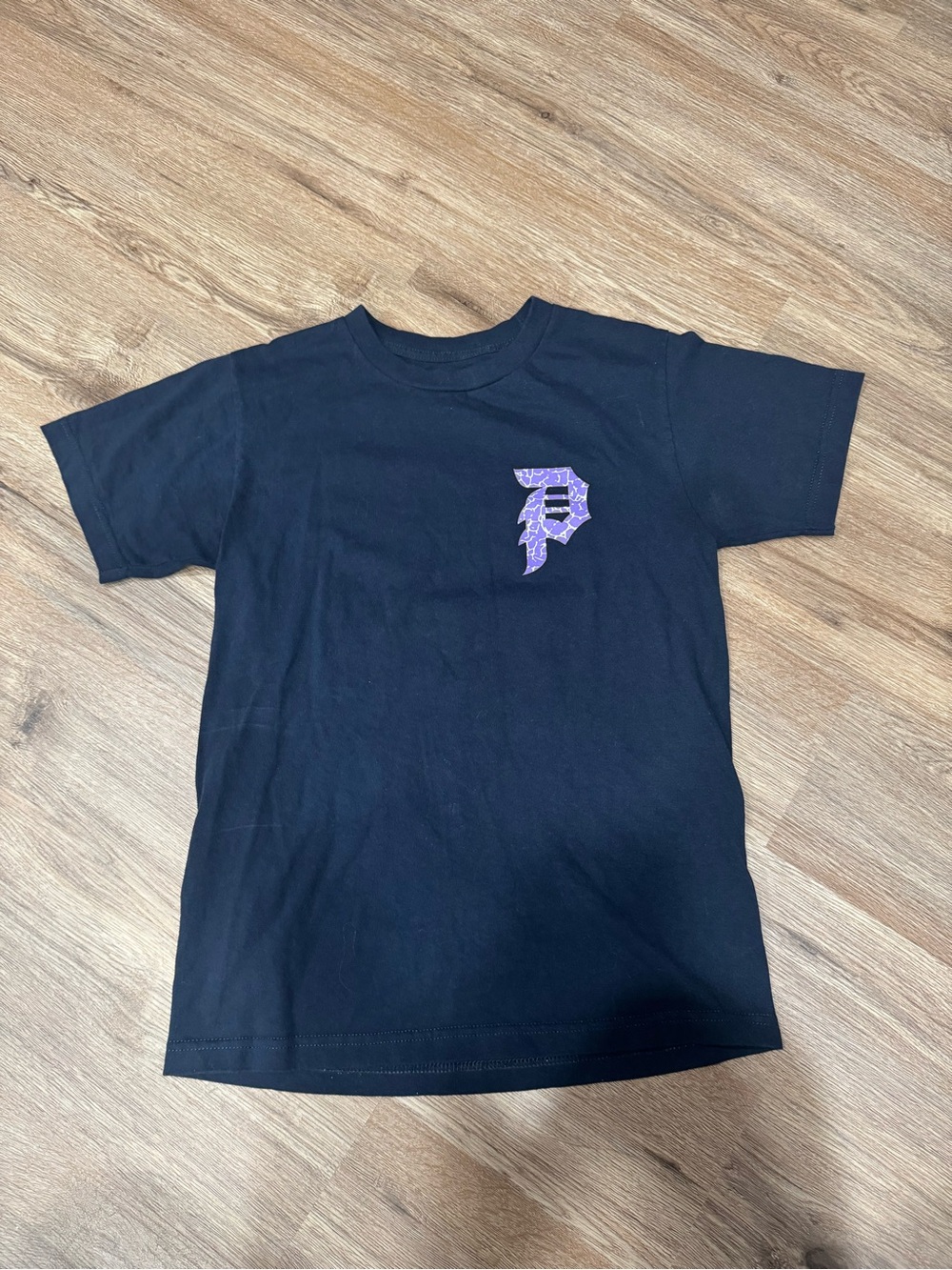 Primitive x Naruto Shippuden Sasuke P Navy Graphic T-shirt.